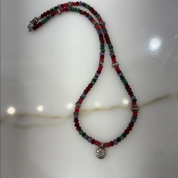 Sundance Catalog Carnelian, Amethyst, Red Jade & Sterling Silver Necklace—New! - Picture 3 of 6